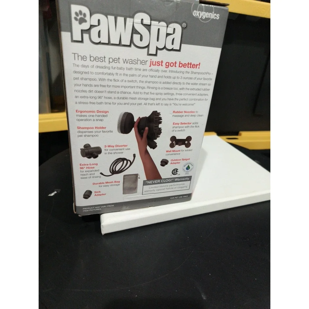 Oxygenics PawSpa Shampooch Handheld Pet Spa Washer 5-spray Handheld Shower New